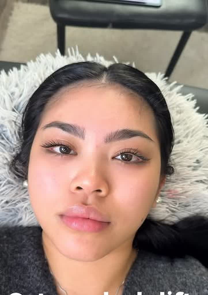 Cat eye lash lift result
