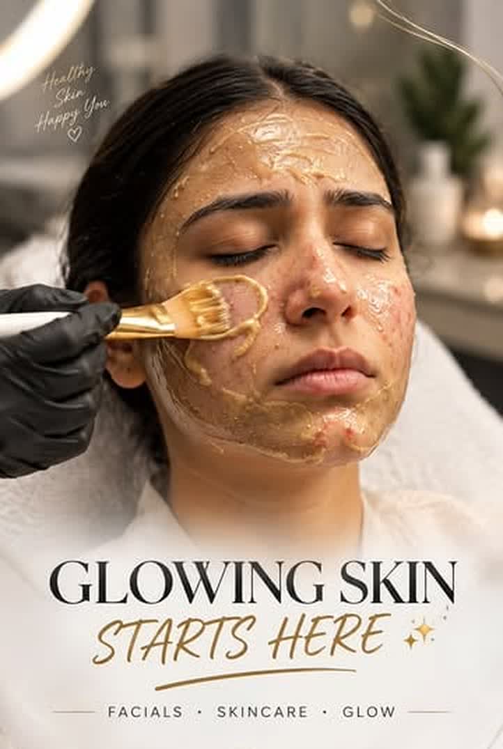 Glowing skin facial treatment at Brow, Blush and Boujee